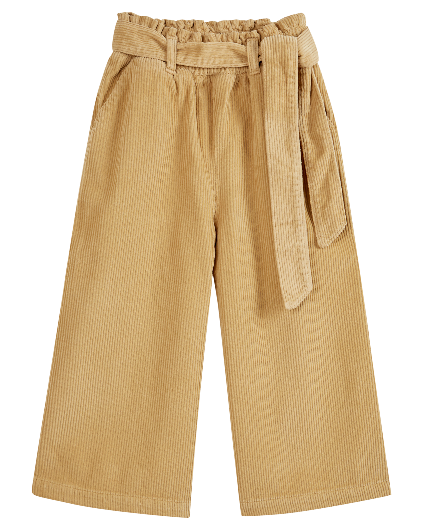 Pantalon cropped velours biscotte