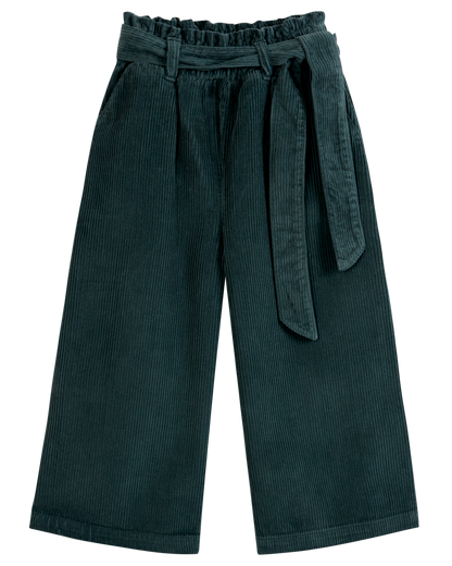 Pantalon cropped velours sapin