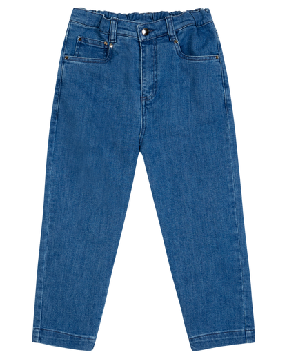 Jean mom denim bleu