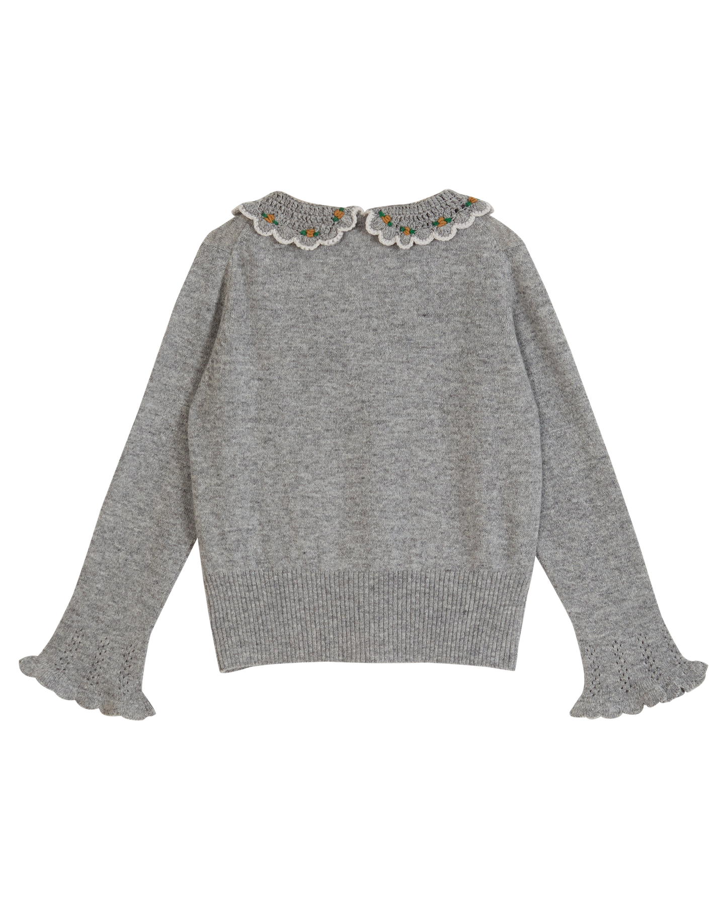 Cardigan cachemire merinos gris chiné