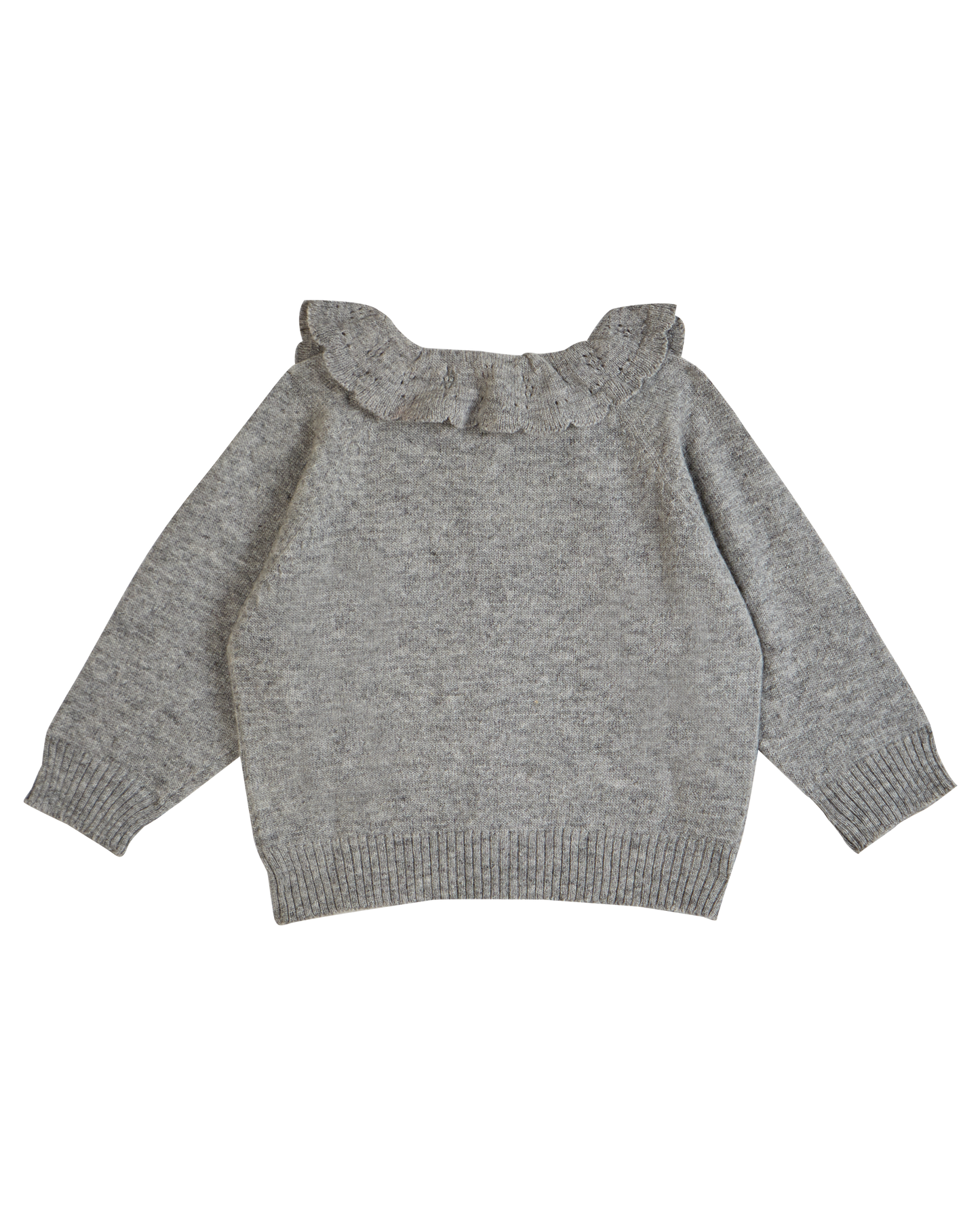 Cardigan cachemire et merinos gris chiné