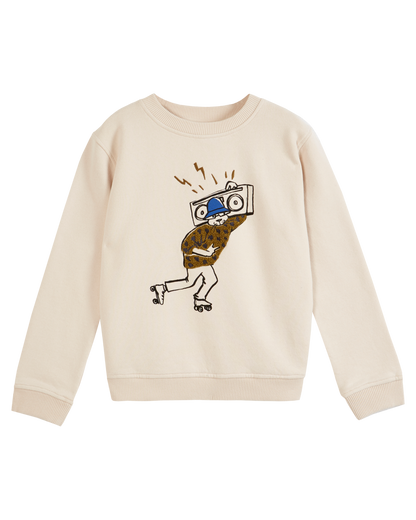 Sweat roller dance coton bio écru