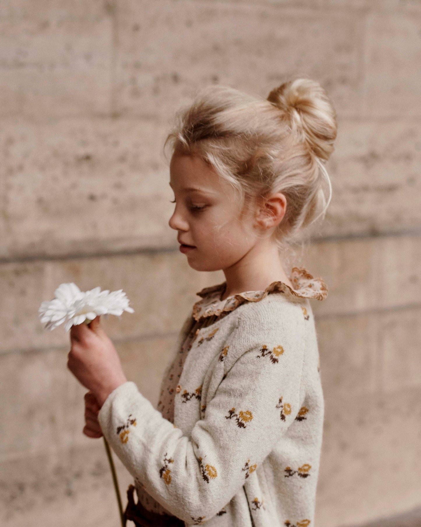 Cardigan jacquard écru