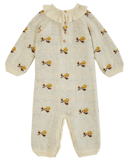Combinaison jacquard alpaga écru