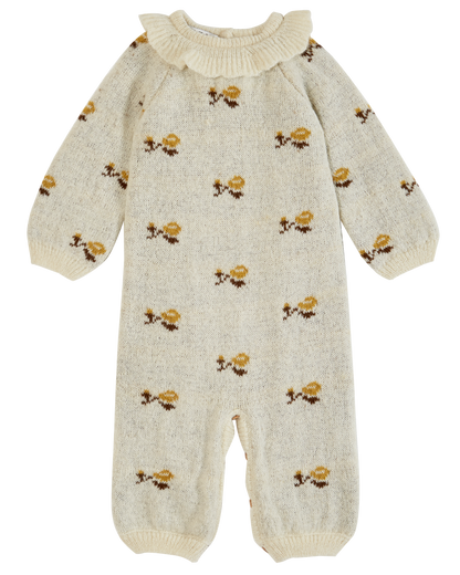 Combinaison jacquard alpaga écru