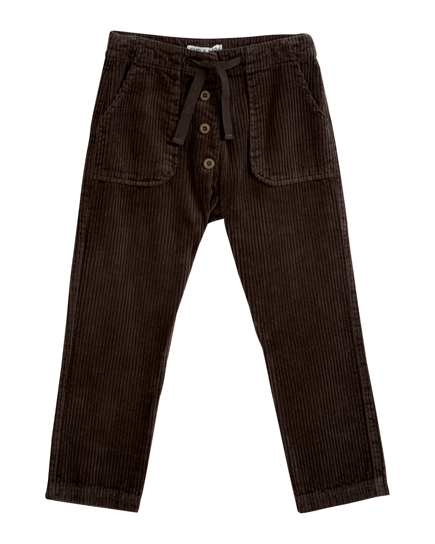 Pantalon velours bitume