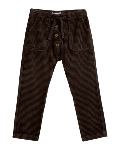 Pantalon velours bitume