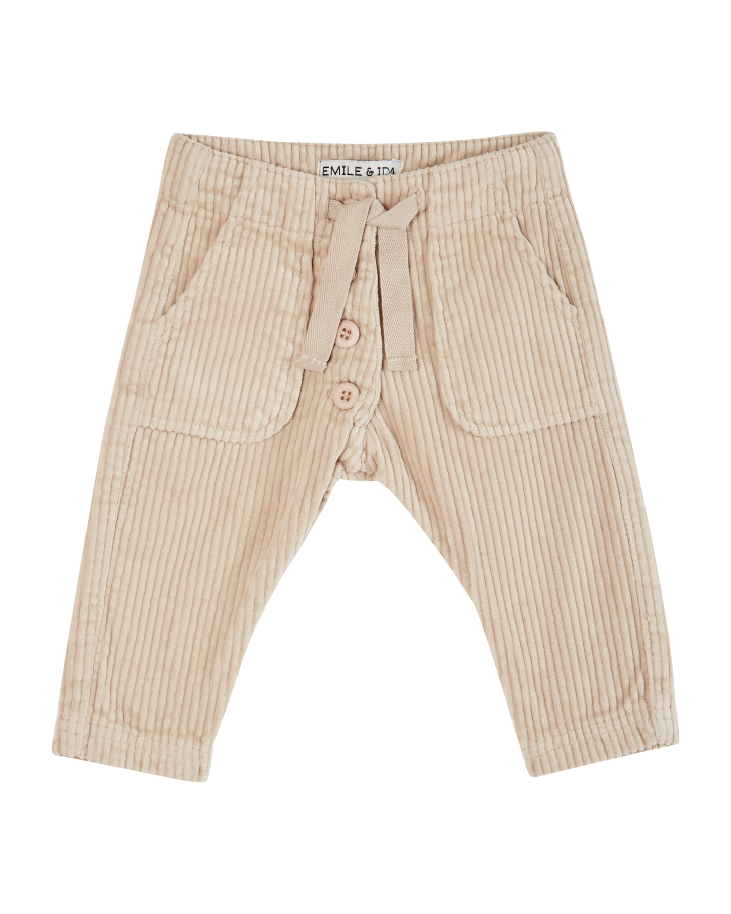 Pantalon bébé velours écru
