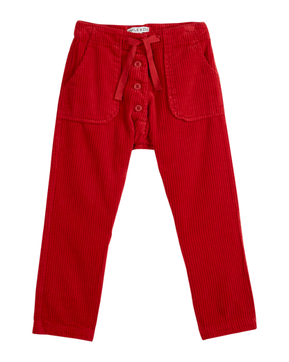 Pantalon velours rouge