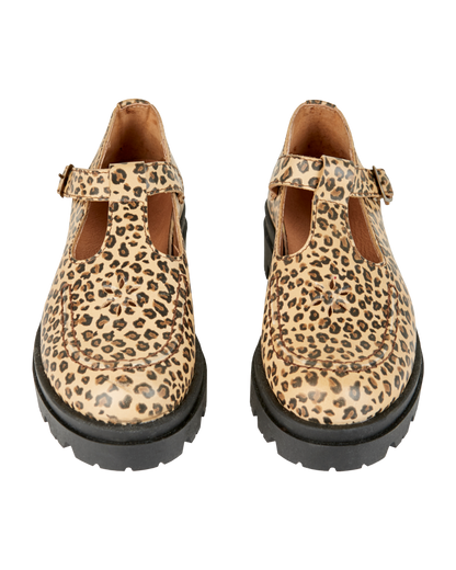 Mocassins cuir petit léopard