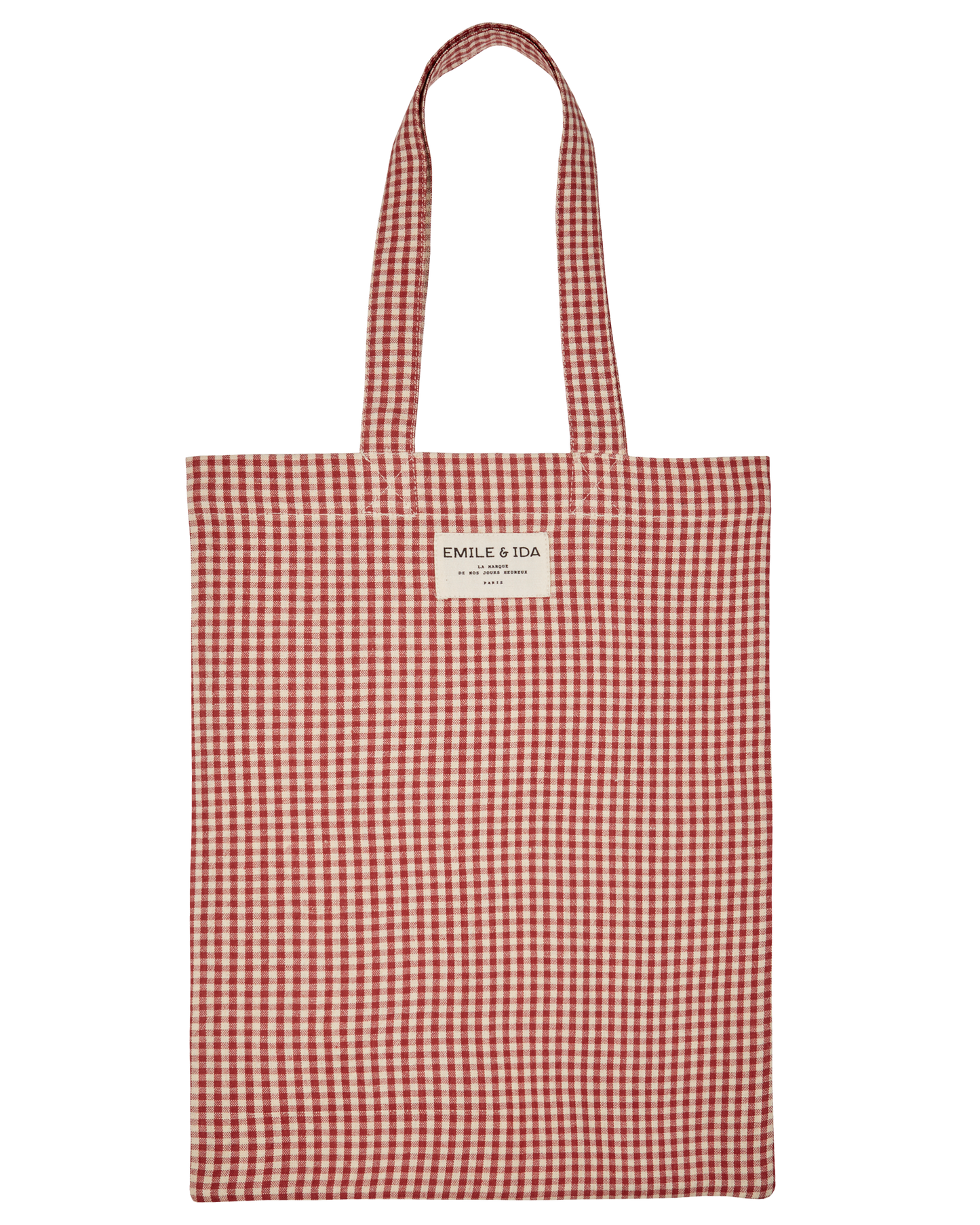 Tote bag vichy framboise