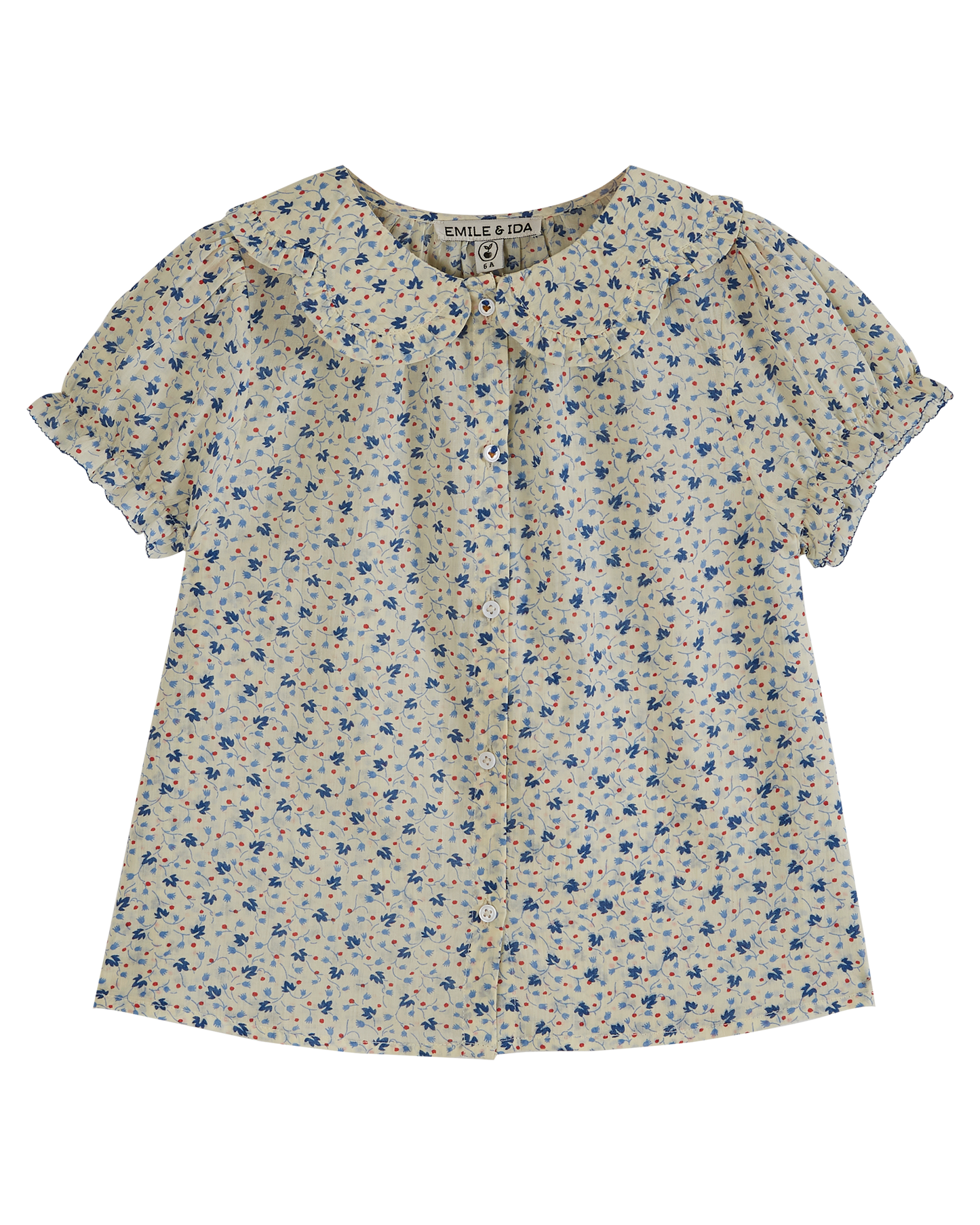 Blouse col fleurs muguet