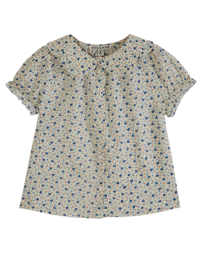 Blouse col fleurs muguet