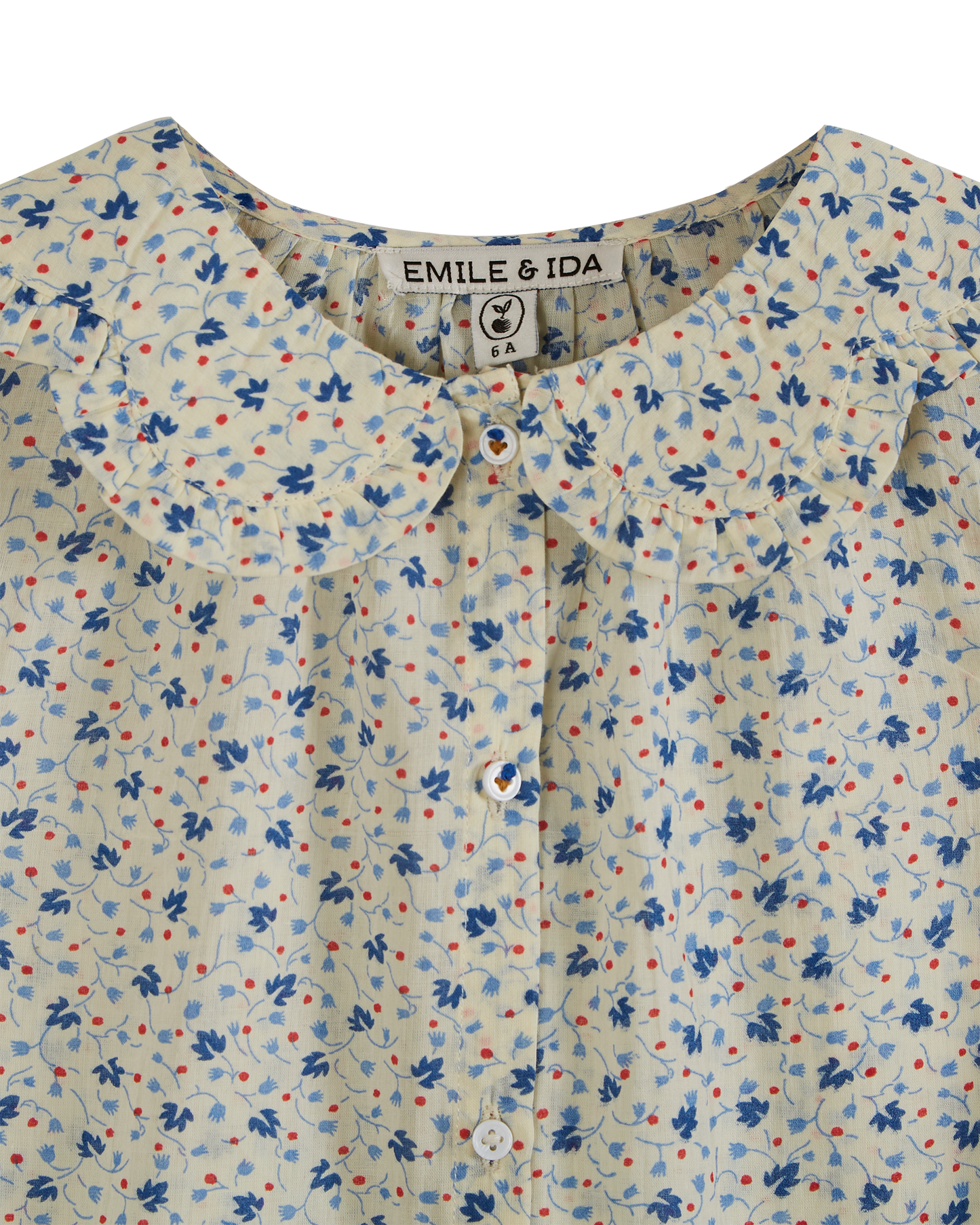 Blouse col fleurs muguet