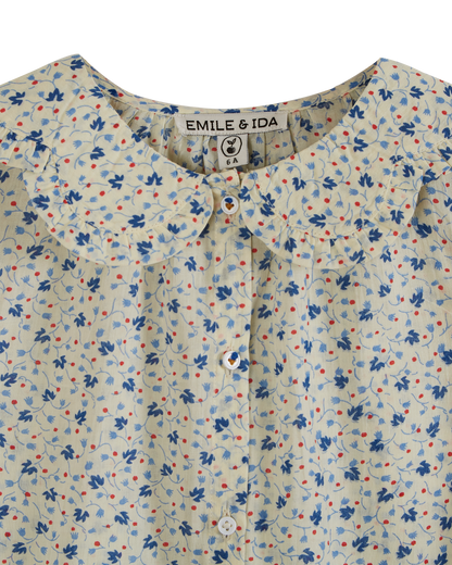 Blouse col fleurs muguet