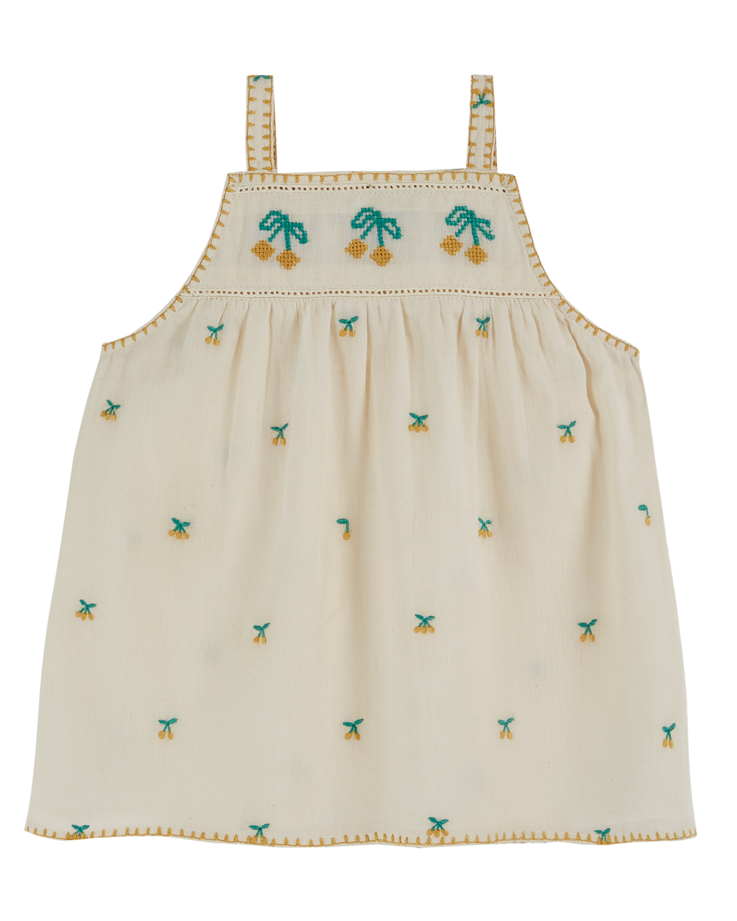 Robe bébé broderie cerise chantilly