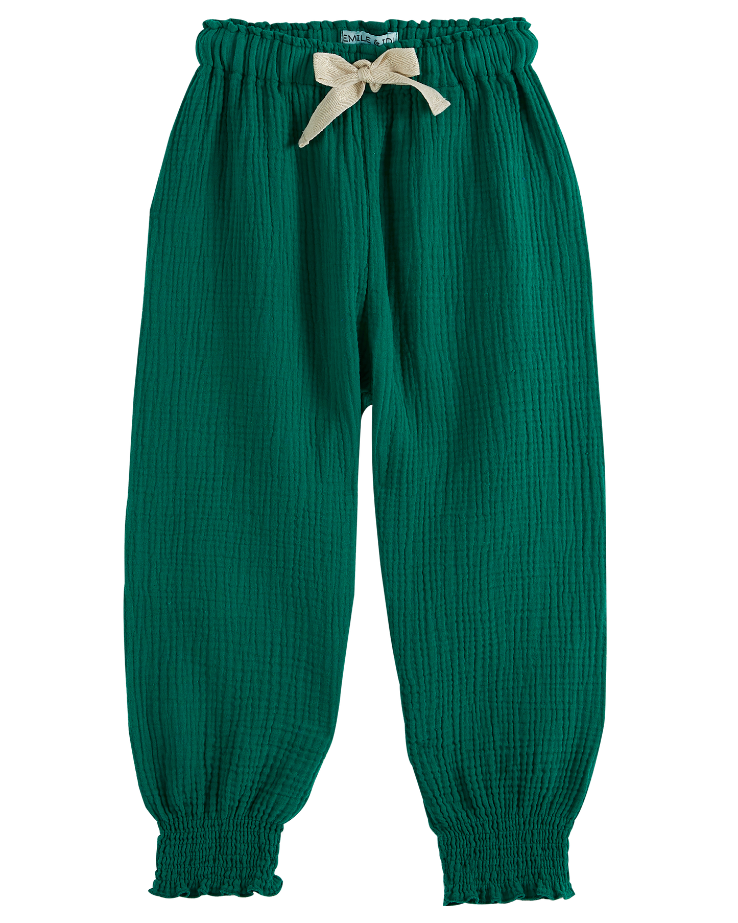 Pantalon gaze de coton haricot
