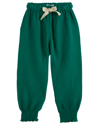 Pantalon gaze de coton haricot