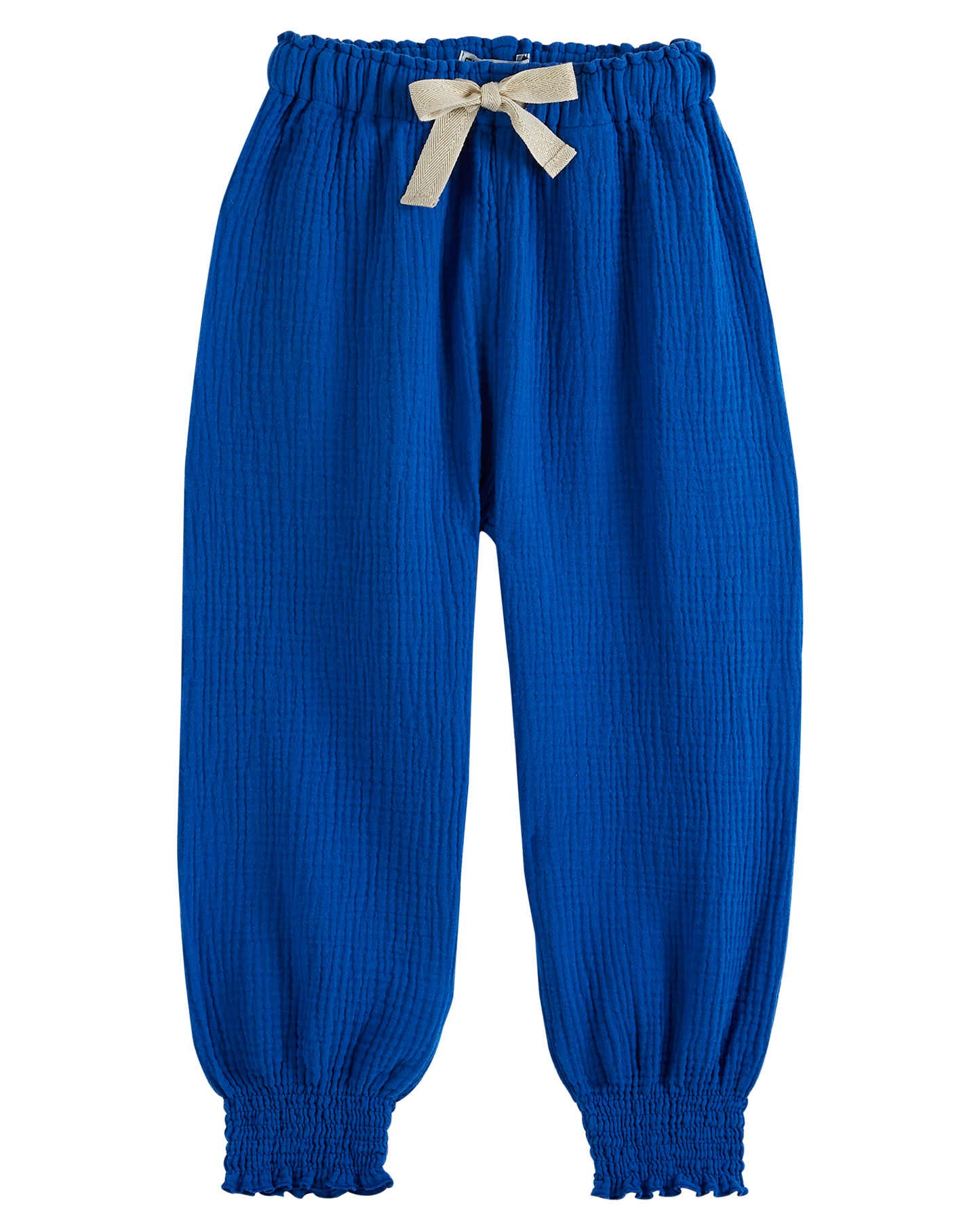 Pantalon gaze de coton saphir
