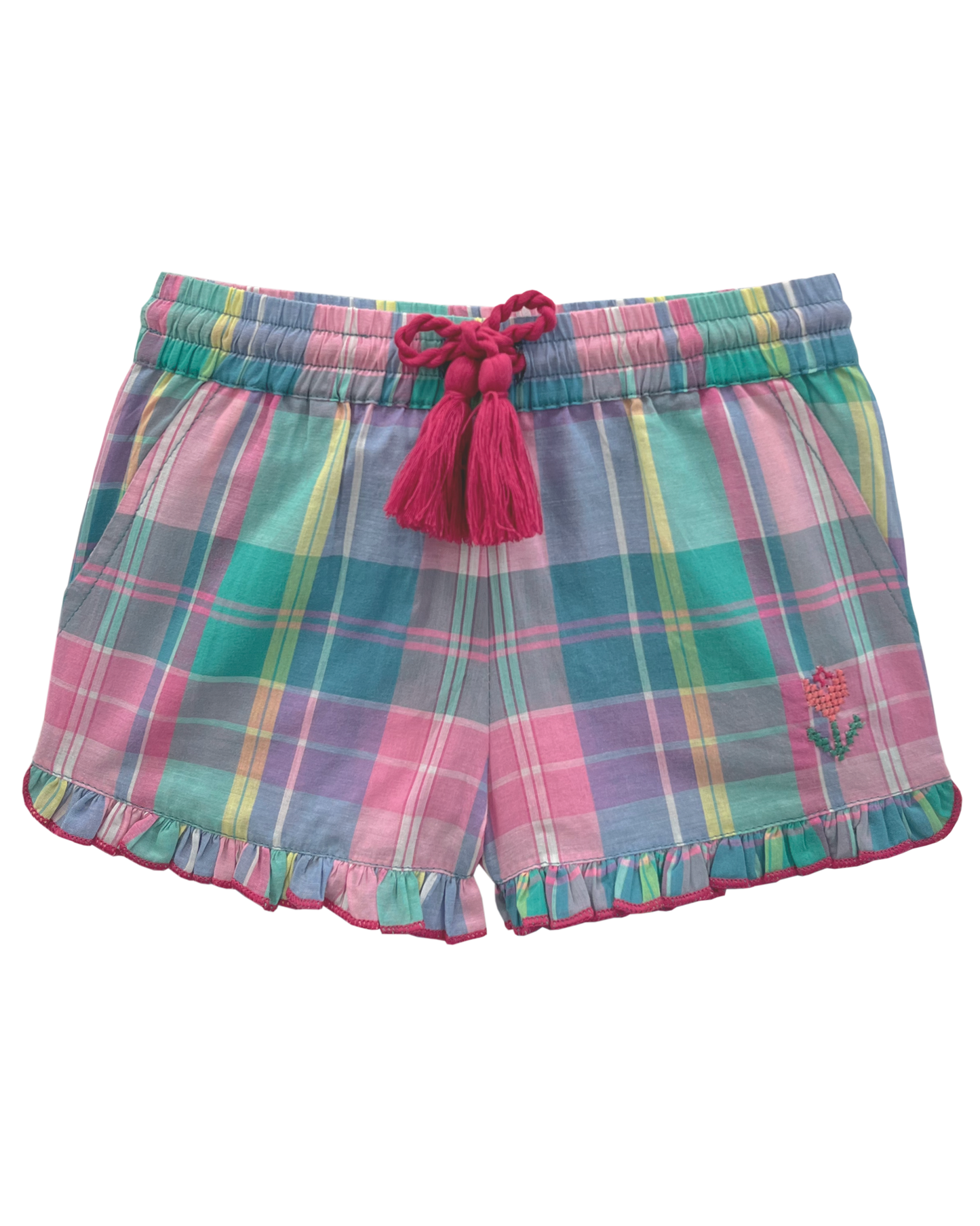 Short carreaux madras multicolore