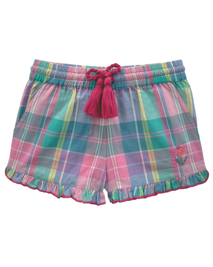 Short carreaux madras multicolore