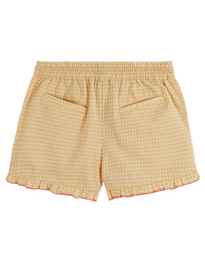 Short vichy jaune