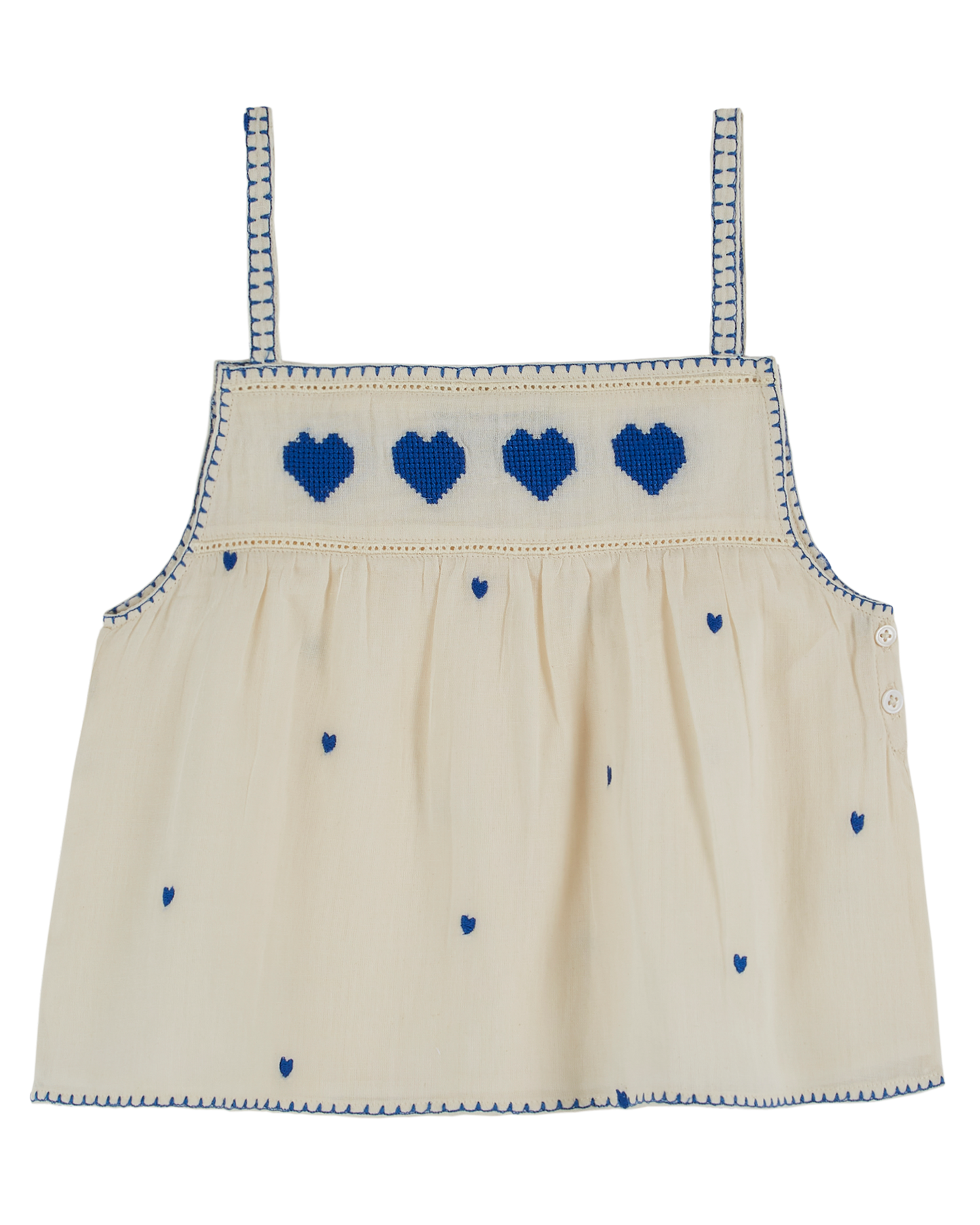 Top broderie coeur chantilly