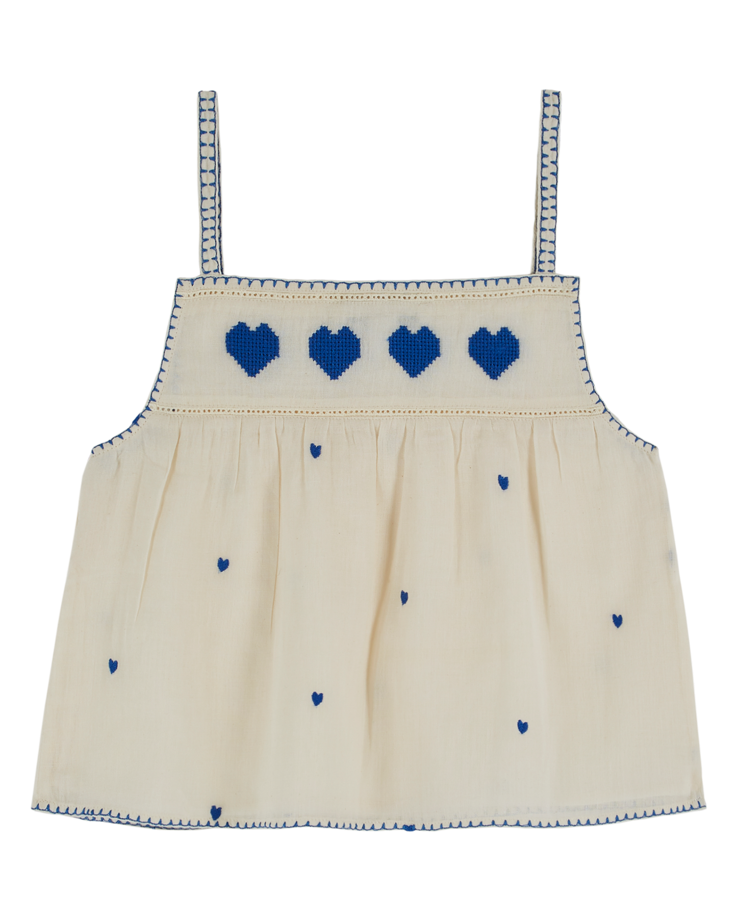 Top broderie coeur chantilly