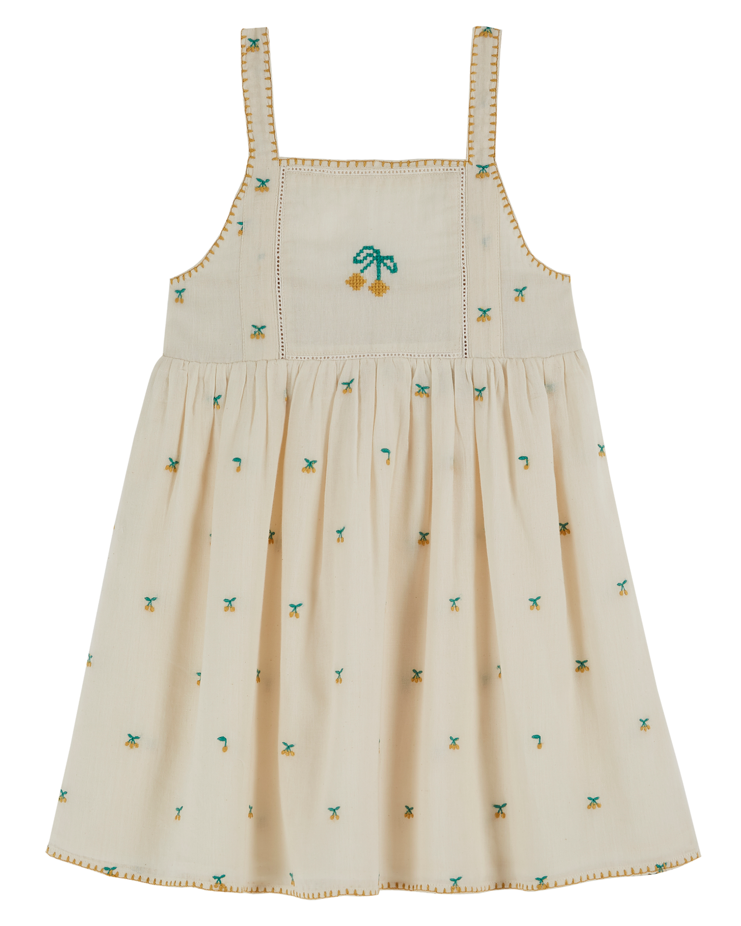 Robe broderie cerise fille chantilly
