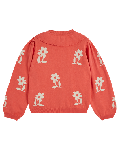 Cardigan fleurs coton bio fille grenadine