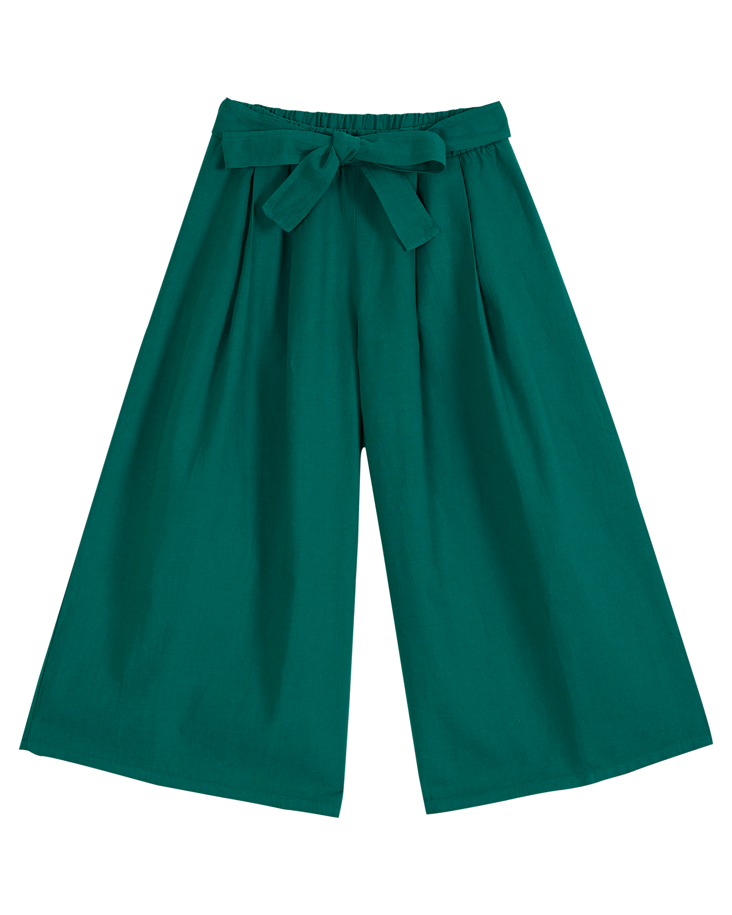 Pantalon noué lin et coton haricot