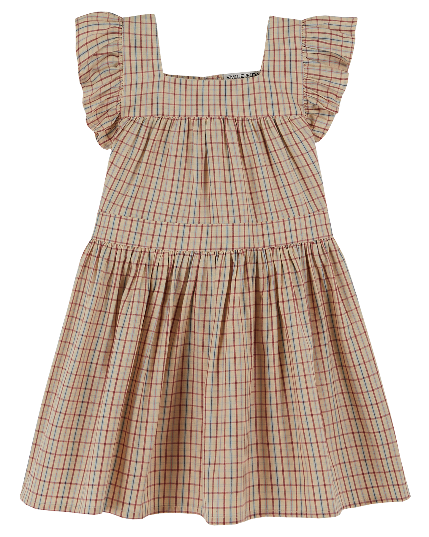 Robe carreaux vanille