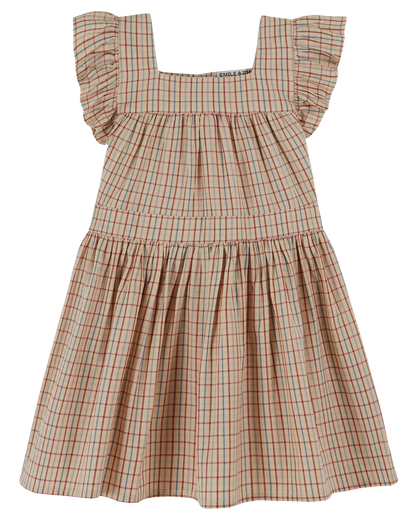 Robe carreaux vanille