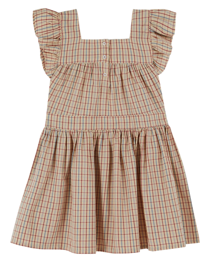 Robe carreaux vanille