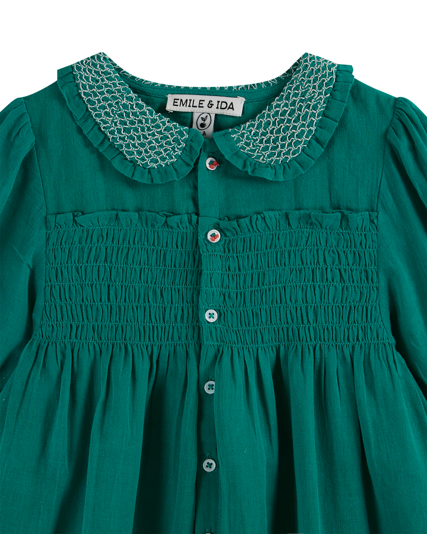 Robe smockée haricot