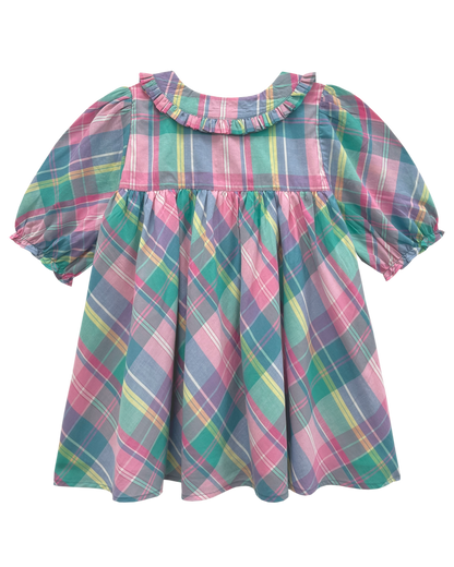 Robe carreaux madras multicolore