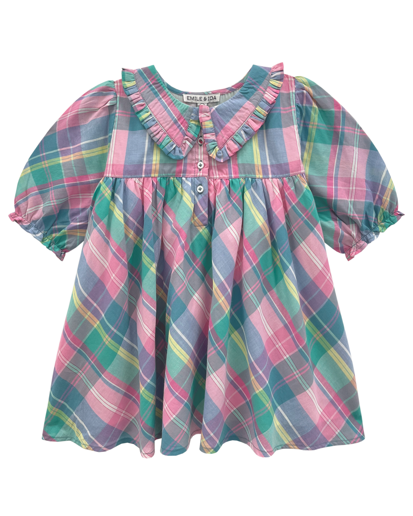 Robe carreaux madras multicolore