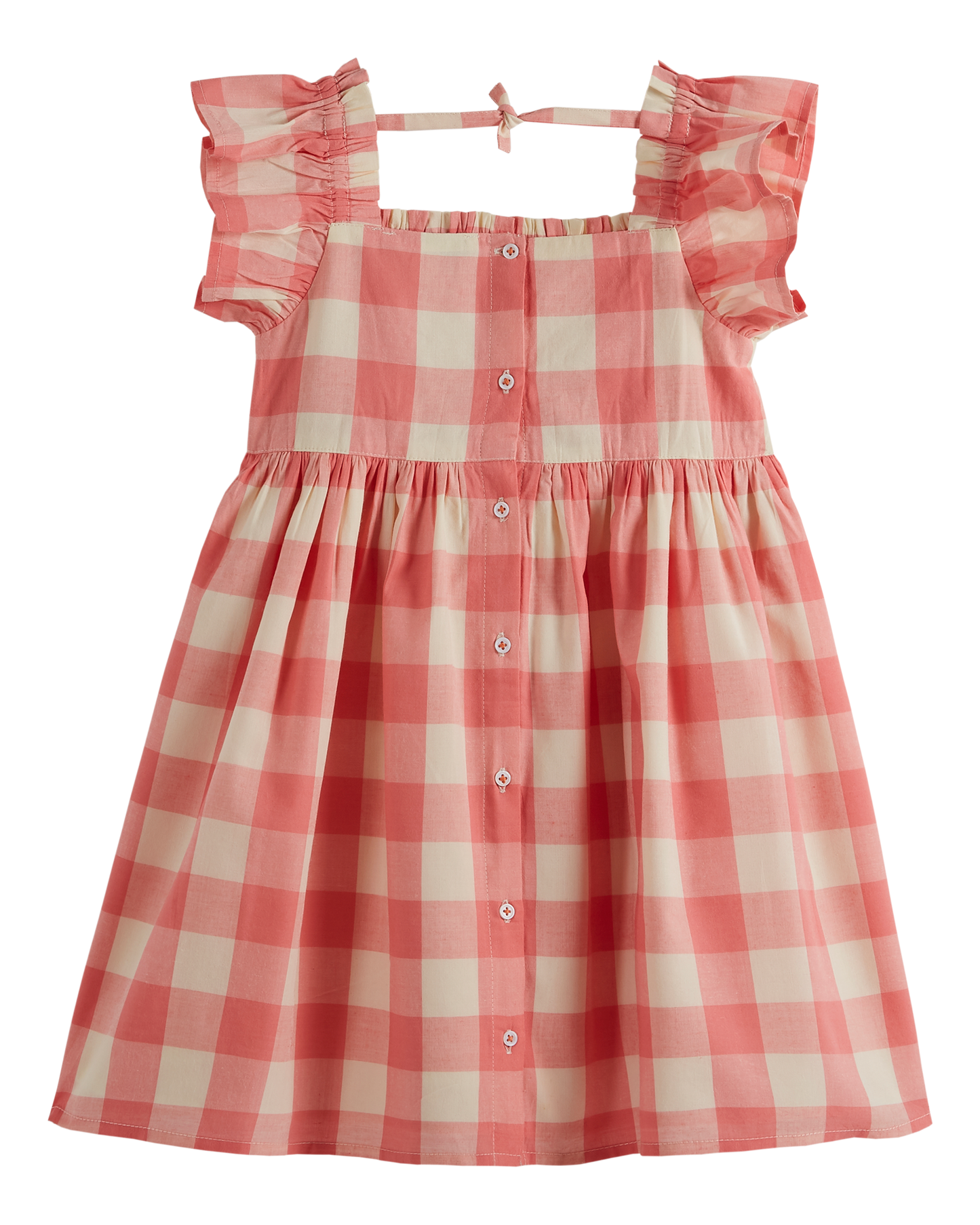 Robe smockée vichy bonbon