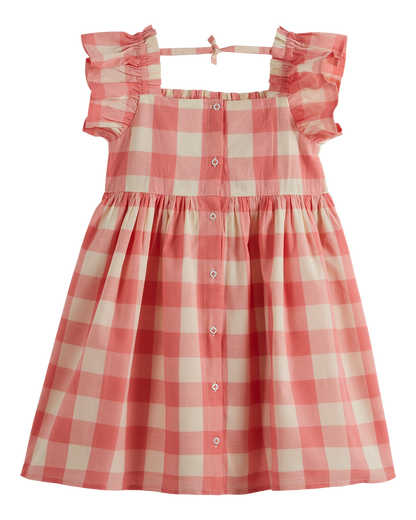 Robe smockée vichy bonbon