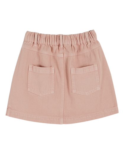 Jupe poches fleurs rosette