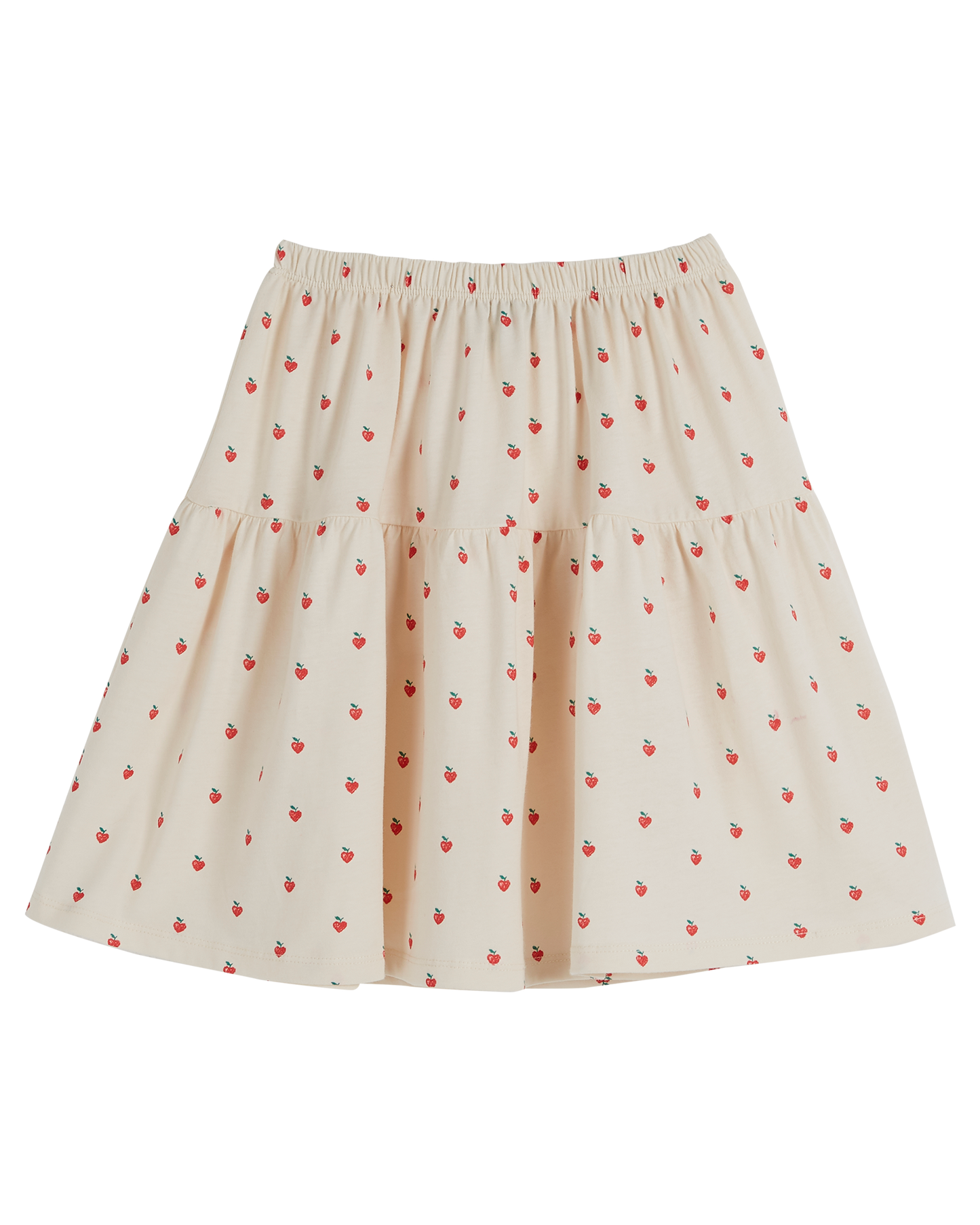 Jupe coton bio petit cœur rouge