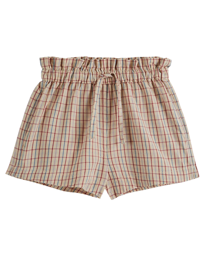 Short ample carreaux vanille