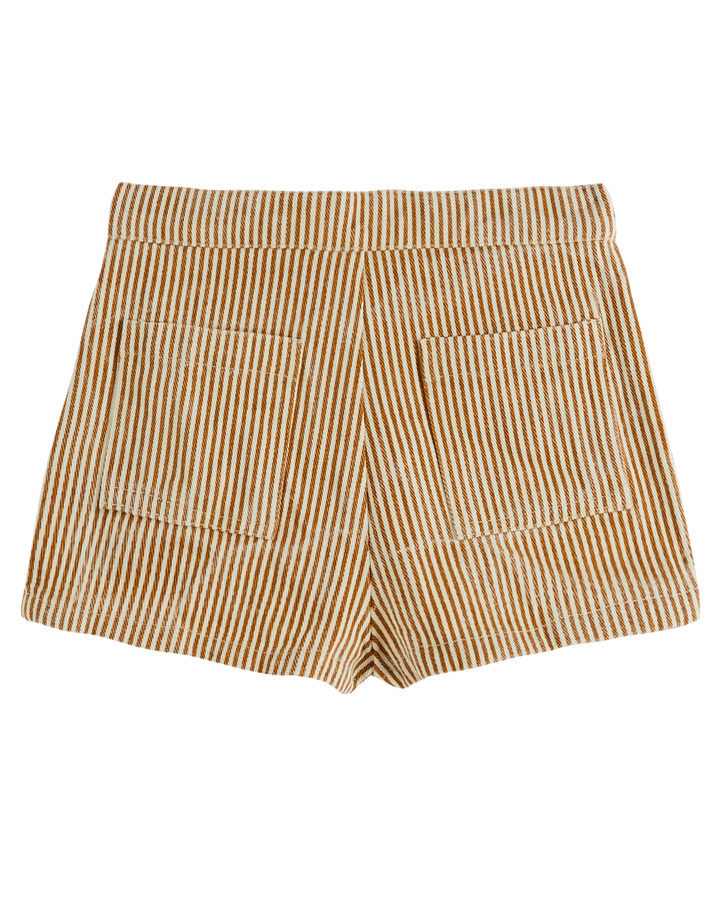 Short poches fleurs rayure miel