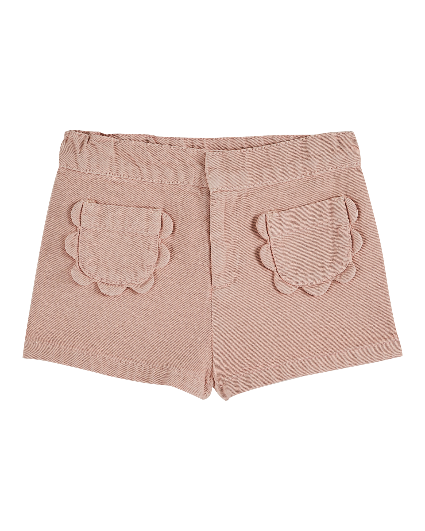 Short poches fleurs uni rosette