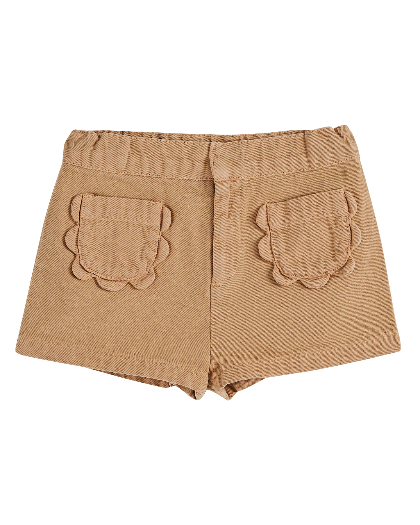 Short poches fleurs uni sésame