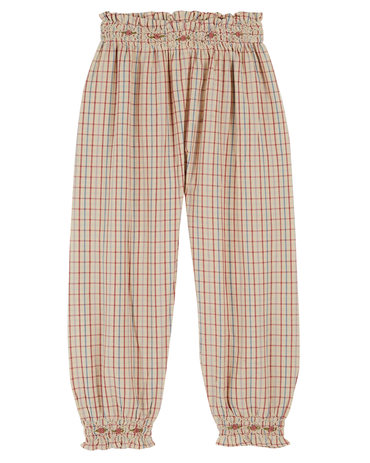 Pantalon carreaux vanille