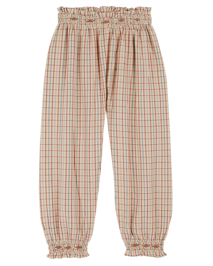 Pantalon carreaux vanille