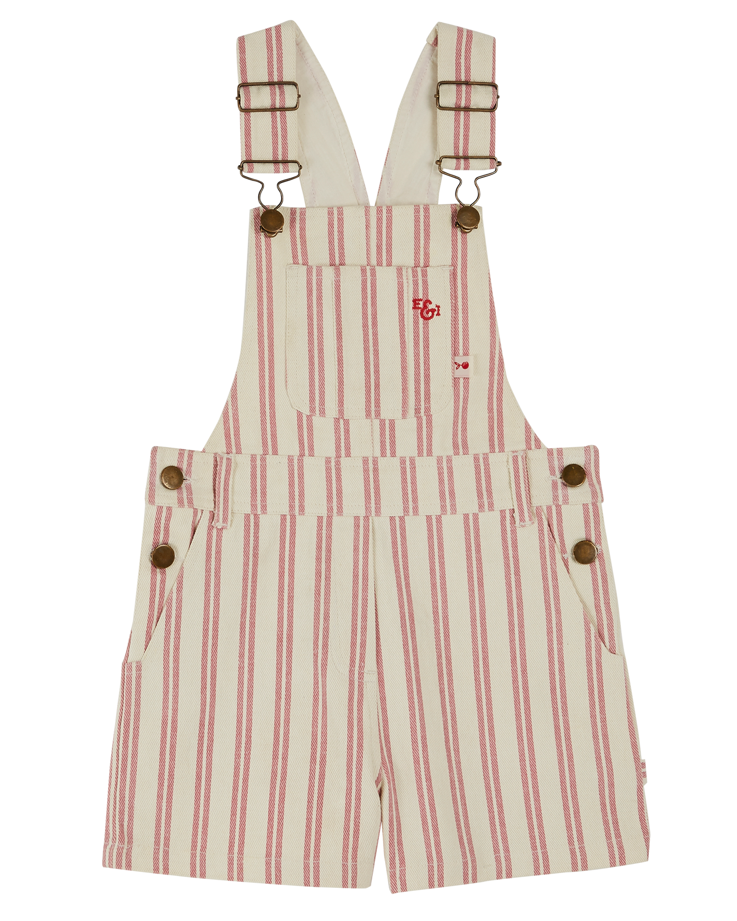 Salopette rayure rose