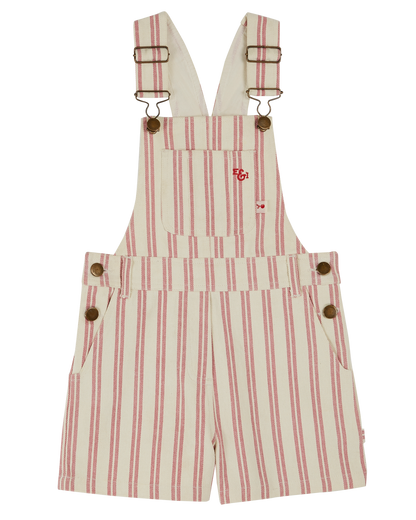 Salopette rayure rose