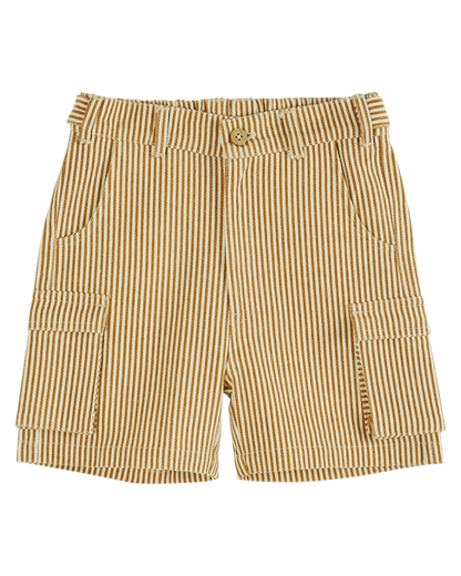 Short cargo rayure miel